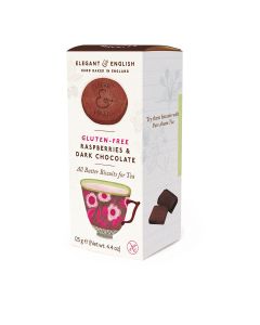 Elegant & English - Gluten Free Raspberries & Dark Chocolate - 6 x 140g