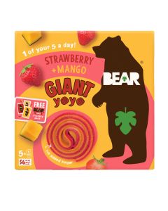 BEAR - Strawberry & Mango Giant Fruit Yoyos - 6 x 100g