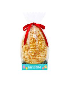 Cocoba - Golden Caramel Easter Egg with White Chocolate Drizzle and Caramel Shards - 6 x 250g