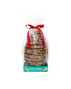 Cocoba - Milk Chocolate Drizzled Easter Egg with Coloured Sprinkles - 6 x 250g