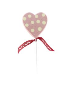 Cocoa Loco - Raspberry Chocolate Polka Dot Lolly - 12 x 60g