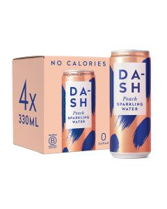 Dash Water - Sparkling Water infused with Wonky Peaches Multipack - 6 x 4 x 330ml