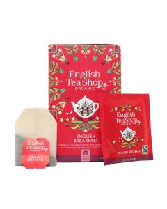 English Tea Shop - Organic English Breakfast 20 Tea Bag Sachet - 6 x 50g