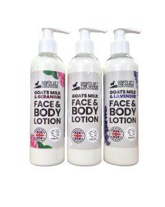 Goats of the Gorge - Goats Milk 6 Piece Skin Lotion (2x Geranium, 2x Lavender & 2x Unscented) - 6 x 250ml