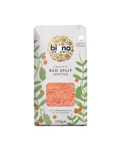 Biona - Organic Red Split Lentils - 6 x 500g