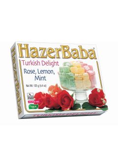 Hazer Baba - Rose, Lemon, Mint Turkish Delight - 12 x 125g