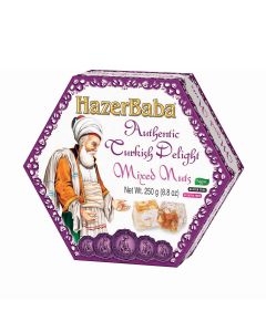 Hazer Baba - Mixed Nuts Turkish Delight (Hexagon Box) - 12 x 250g