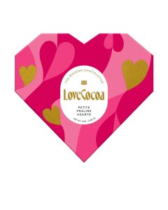 Love Cocoa - Mini Heart Truffle Box with Milk Chocolate Praline Hearts - 10 x 85g