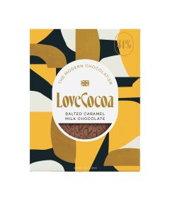 Love Cocoa - Hearts Salted Caramel Milk Chocolate Bar - 12 x 75g