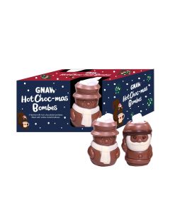 GNAW - Hot Choc-mas Bombes (Santa & Snowman hot choc bombes) - 10 x 105g