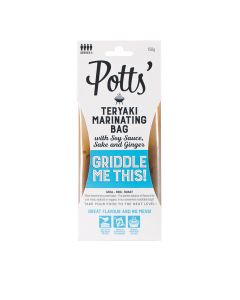 Potts - Teryaki with Soy Sauce, Sake & Ginger Marinating Bag - 10 x 150g