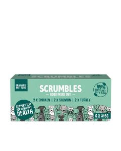 Scrumbles - Wet Dog Food Multipack (2 x Chicken, 2 x Salmon, 2 x Turkey) - 1 x 2370g