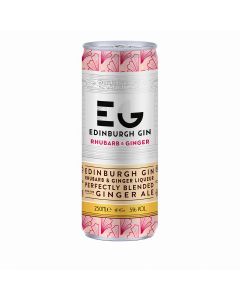 Edinburgh Gin - Rhubarb, Ginger Liqueur, Gin & Ginger Ale Can 5% Abv - 12 x 250ml