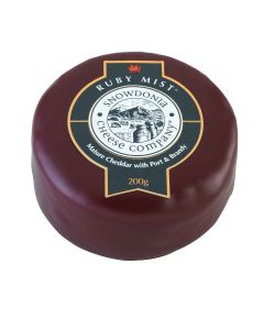 Snowdonia - Ruby Mist Mature Cheddar with Port & Brandy - 6 x 200g (Min 75 DSL)