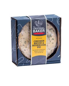 The Original Baker - Retail Packed Chicken, Bacon & Mushroom Small Pie - 27 x 260g