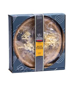 The Original Baker - Retail Packed Bacon Mushroom & Cheddar Medium Quiche - 12 x 400g