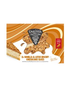 English Cheesecake Company   -  Lotus Biscoff Cheesecake  - 4 x 214g (Min 8 DSL)